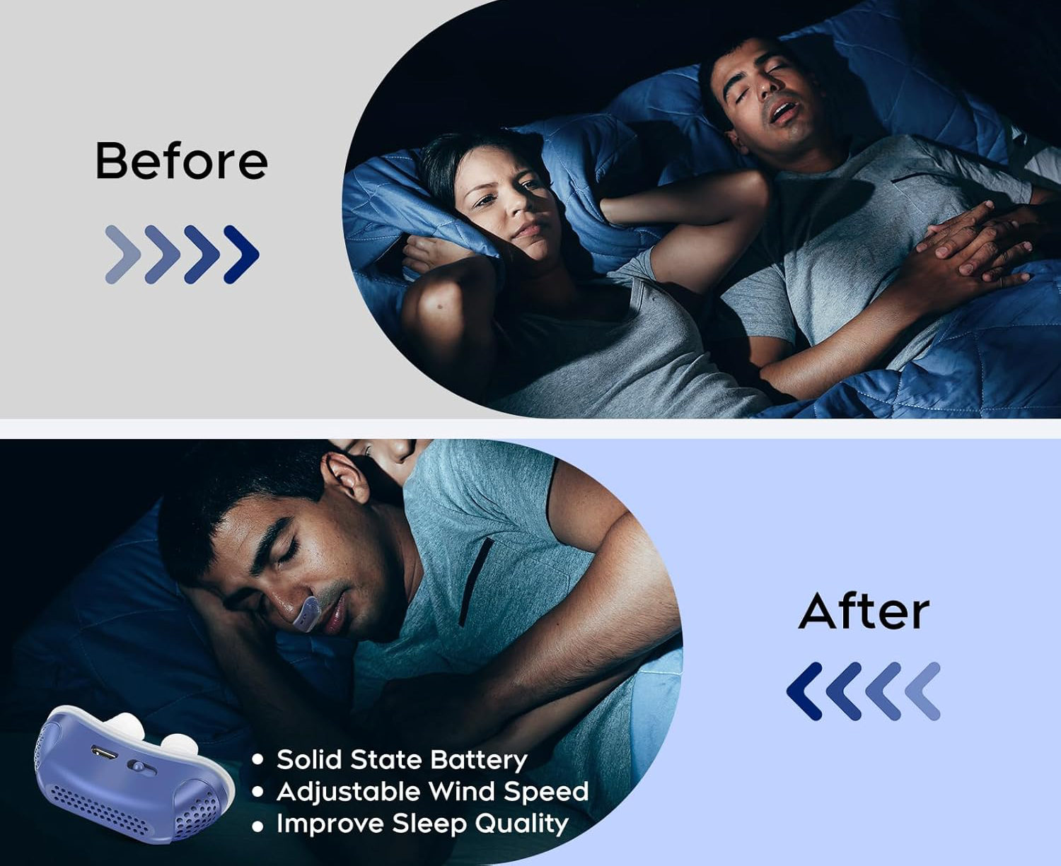 Compact Apnea Silent Sleep Aid Device Portable Night Breathing Support - Image 8