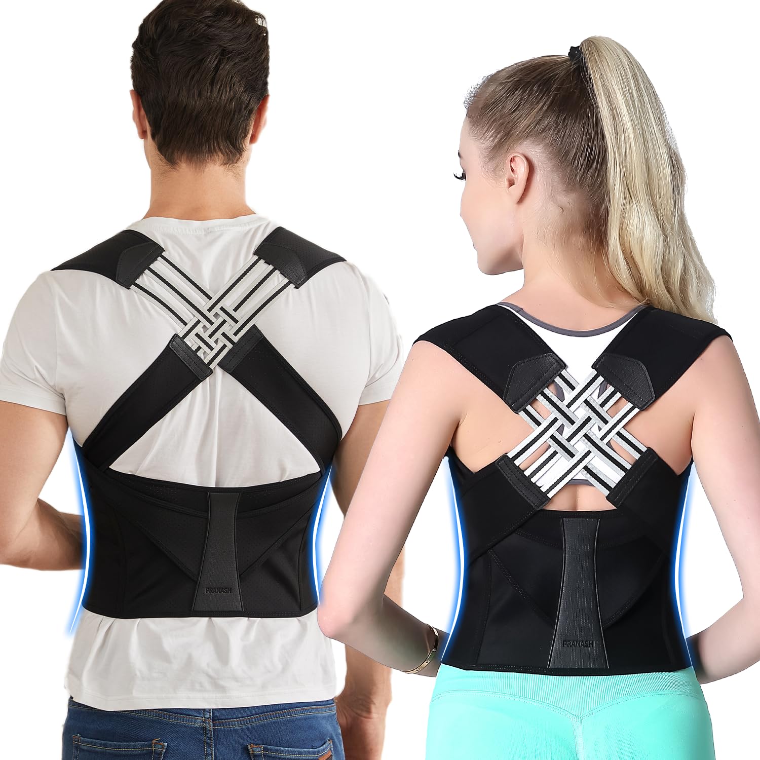 Posture Corrector Brace Adjustable Unisex Support for Back Alignment
