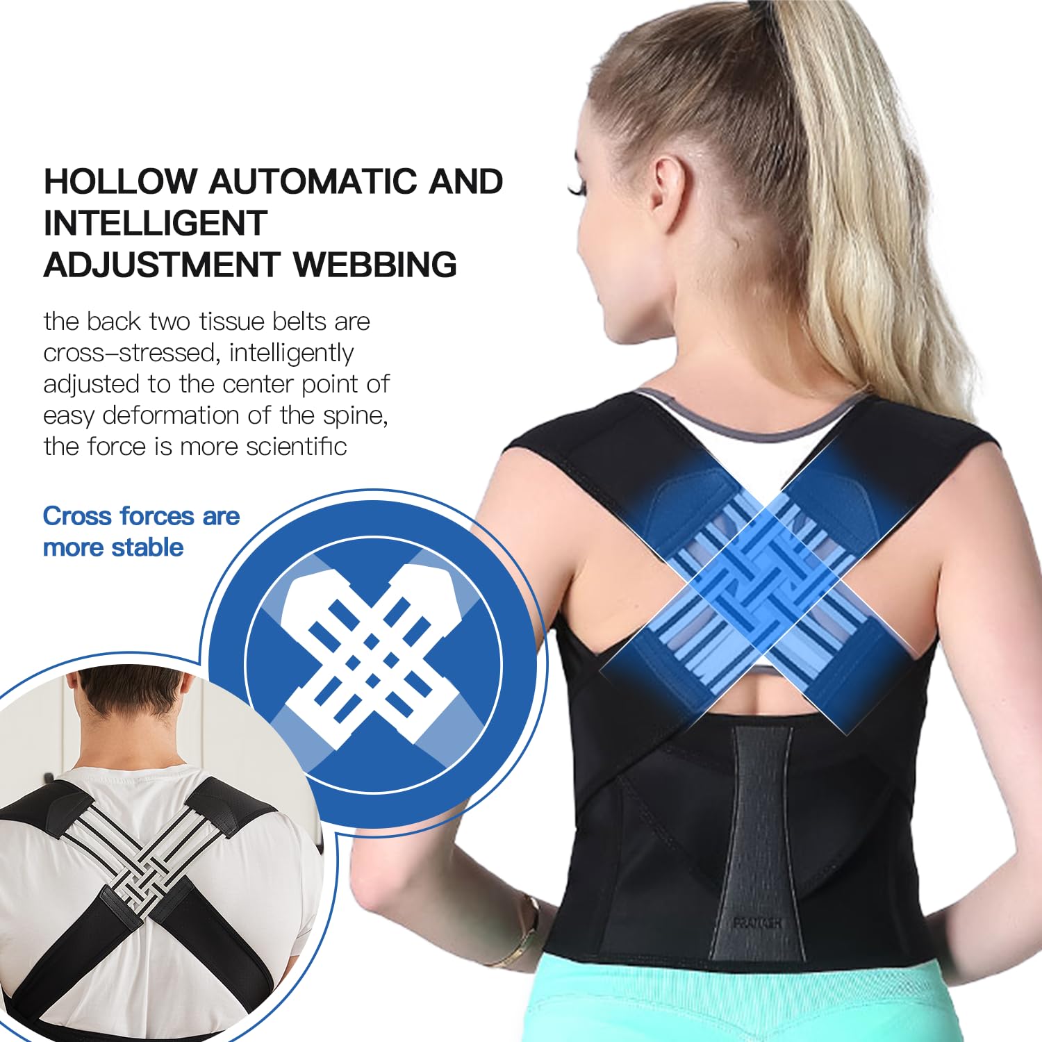 Posture Corrector Brace Adjustable Unisex Support for Back Alignment - Image 3