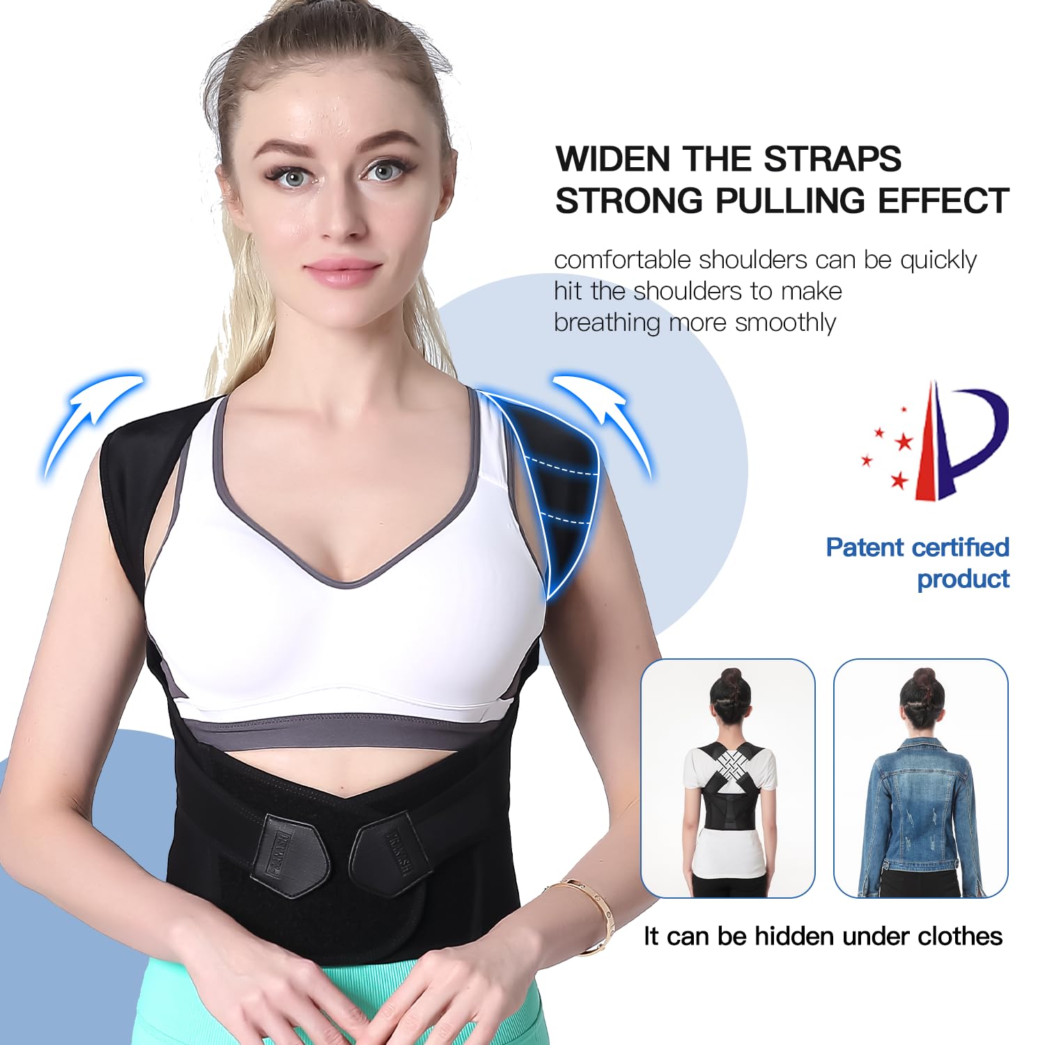 Posture Corrector Brace Adjustable Unisex Support for Back Alignment - Image 4