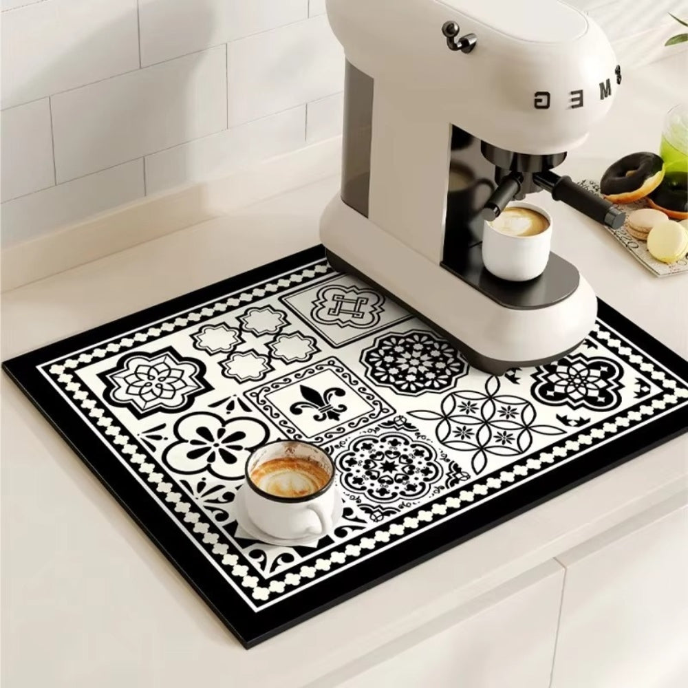 Coffee Bar & Sink Mat Absorbent & Stylish Pattern