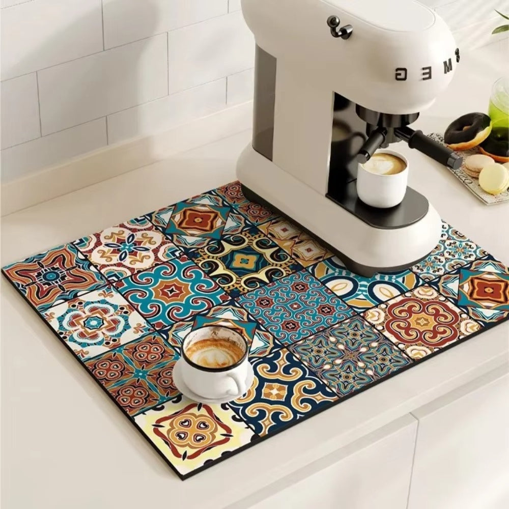Coffee Bar & Sink Mat Absorbent & Stylish Pattern - Image 3