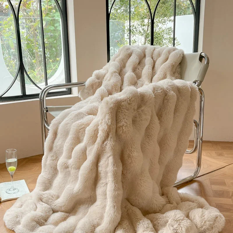 Reversible Bubble Pattern Blanket Cozy All-Season Home Throw - Image 10