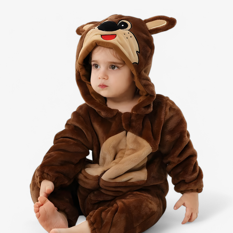 Adorable Animal Baby Onesie with Ears