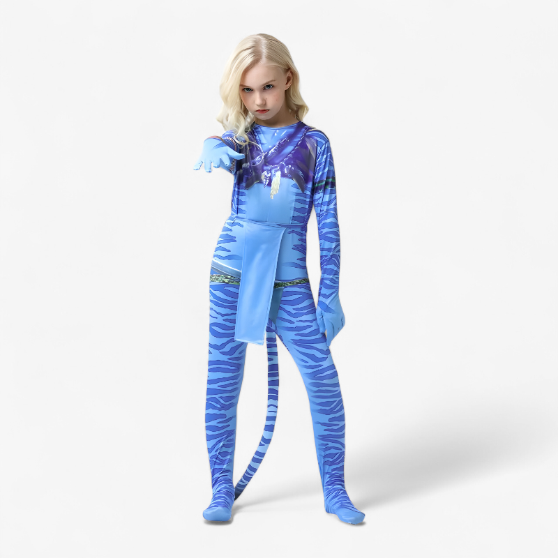 Adventurous Kids Avatar Costume with Accessories