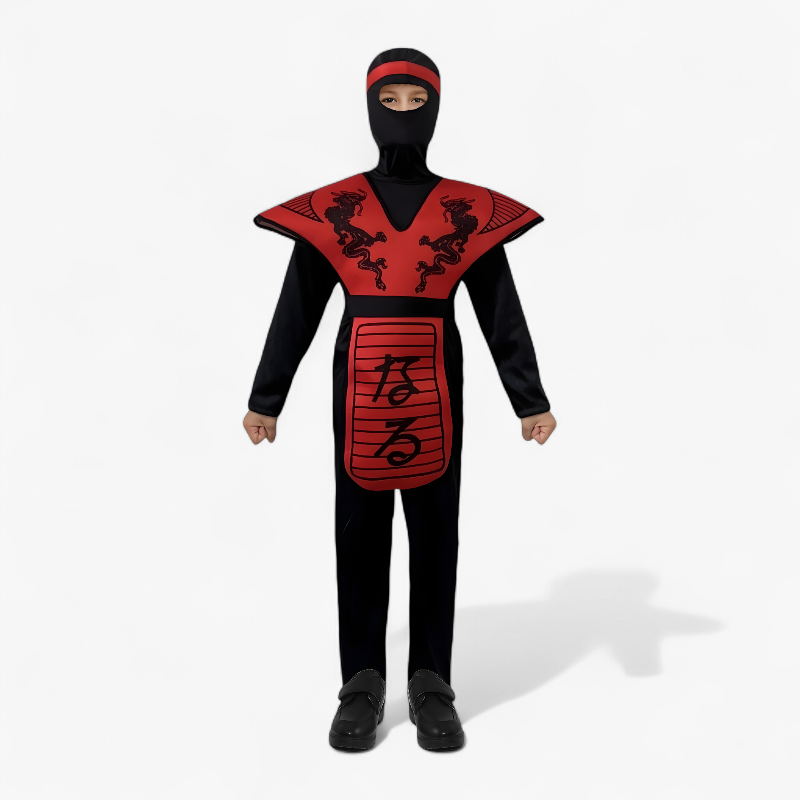 Adventurous Kids Ninja Costume with Mask and Belt