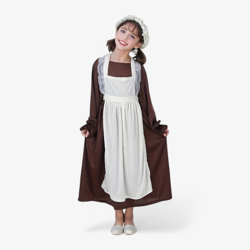Charming Vintage Pinafore Dress with Hat