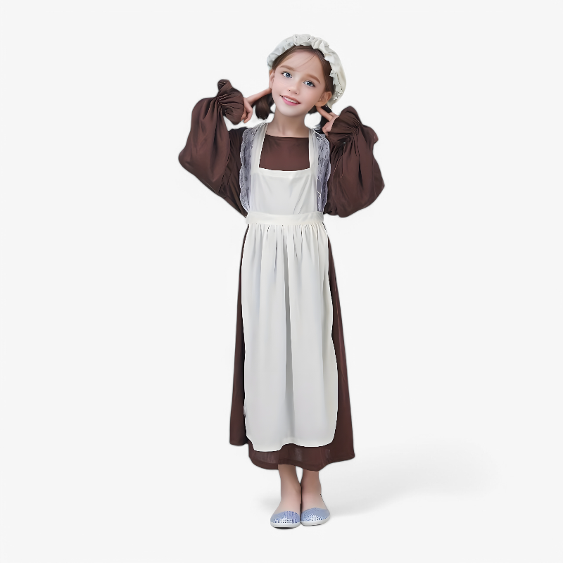 Charming Vintage Pinafore Dress with Hat