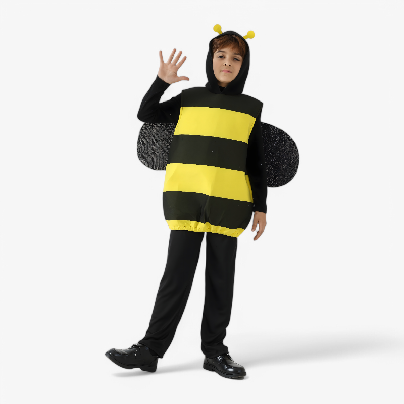 Cheerful Bee Costume for Kids with Wings