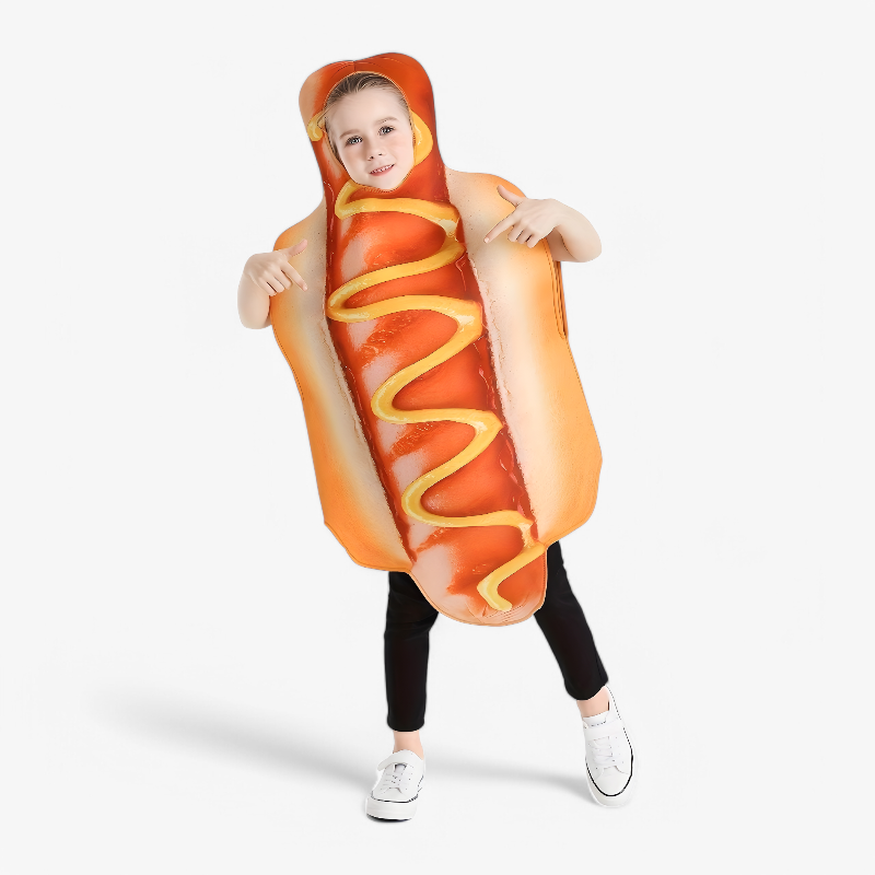 Cheerful Hotdog Costume for Kids Fun Dress-Up