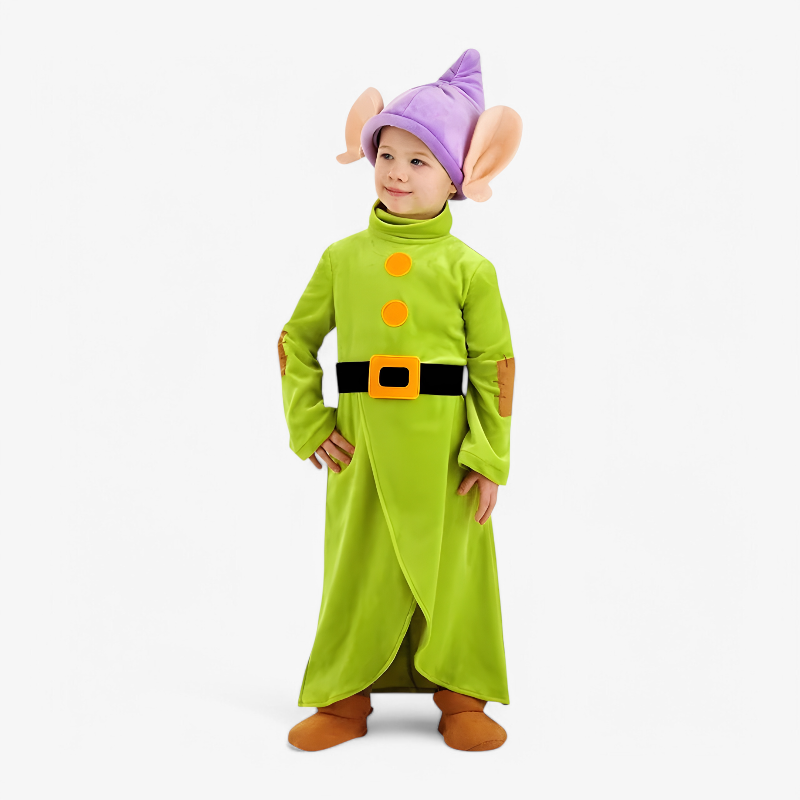 Cheerful Kids Dwarf Costume with Accessories