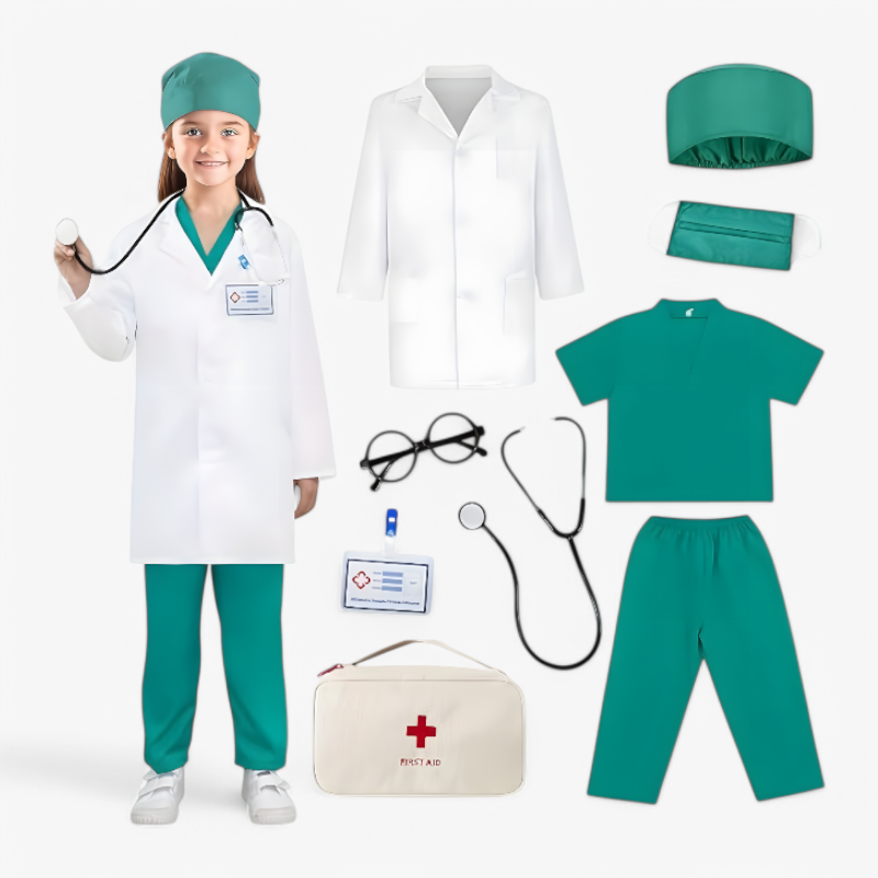 Children's Doctor Role Play Costume Set