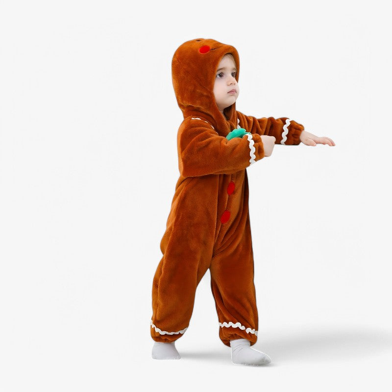 Cozy Gingerbread Costume for Kids Winter Fun