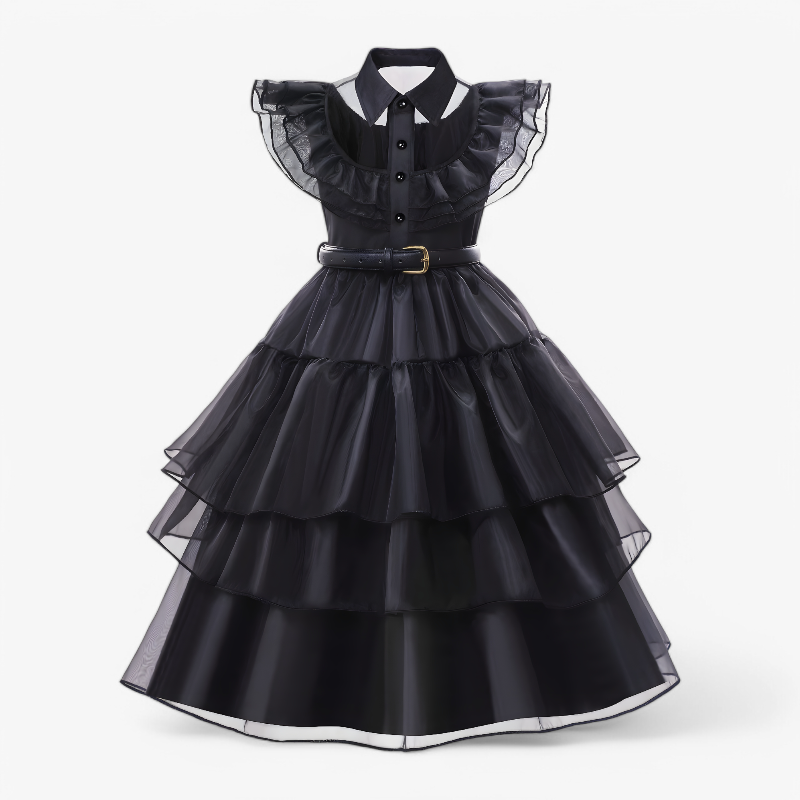 Elegant Girls Halloween Costume with Accessories