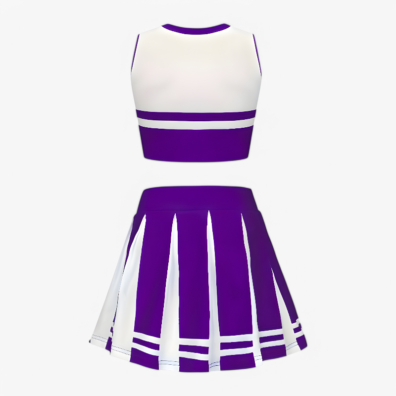 Energetic Kids Cheerleader Outfit with Pom-Poms