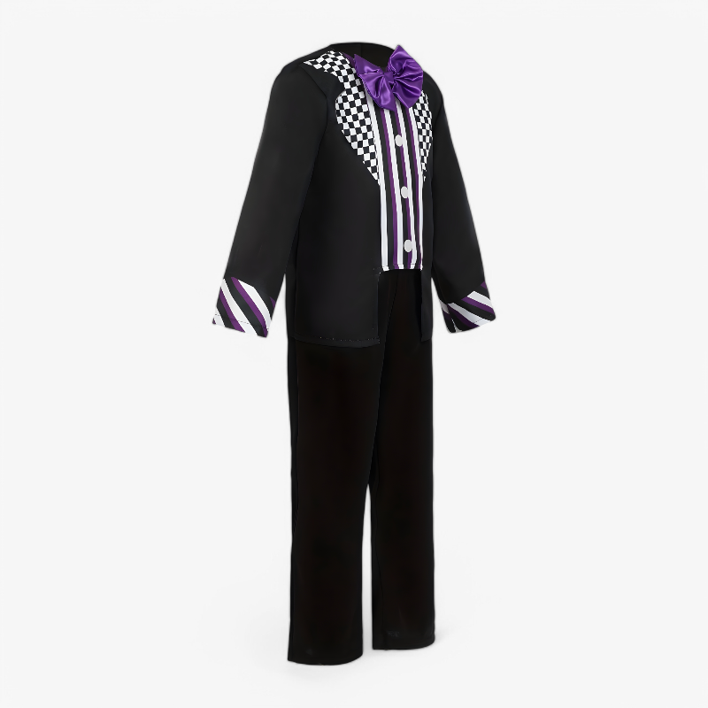 Festive Kids Clown Outfit with Hat and Bow Tie