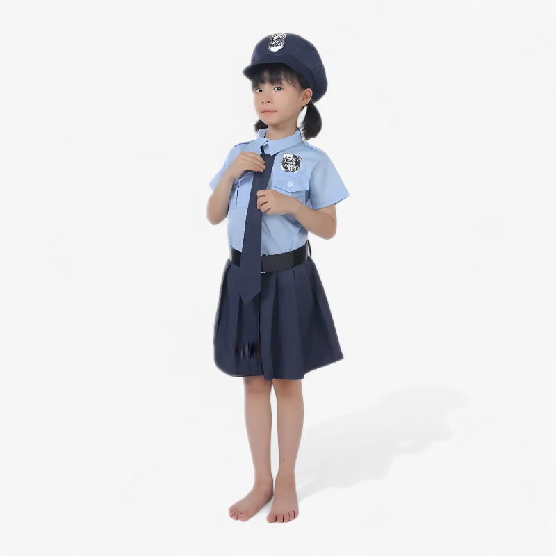 Girls Police Officer Costume with Accessories
