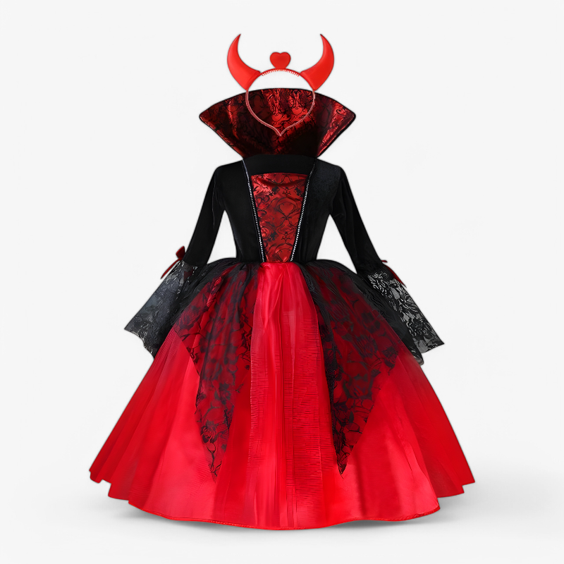Gothic Vampire Dress for Kids with Accessories