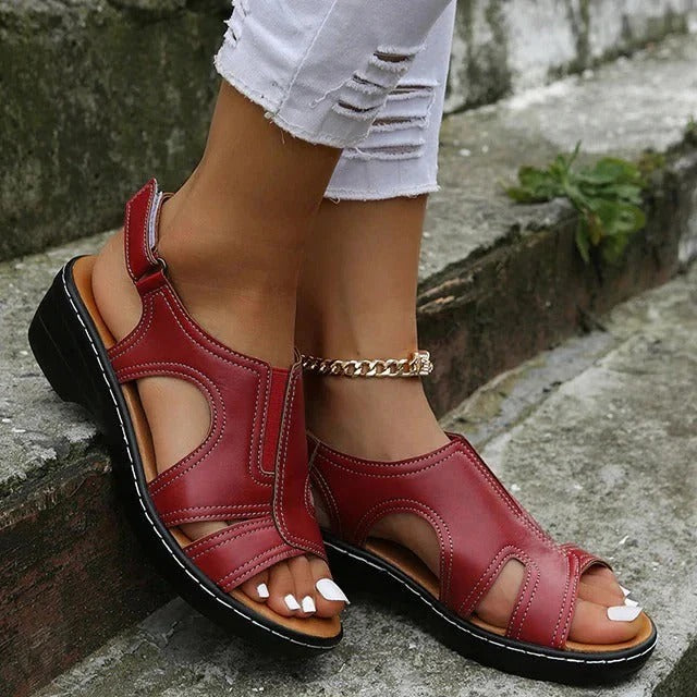 Women’s Wedge Sandals Supportive Comfort with Adjustable Fit - Image 3