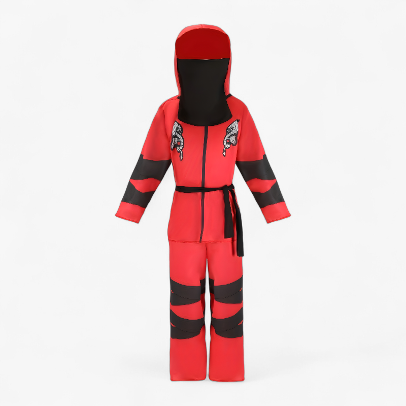 Kids Red Ninja Outfit for Dress Up Fun