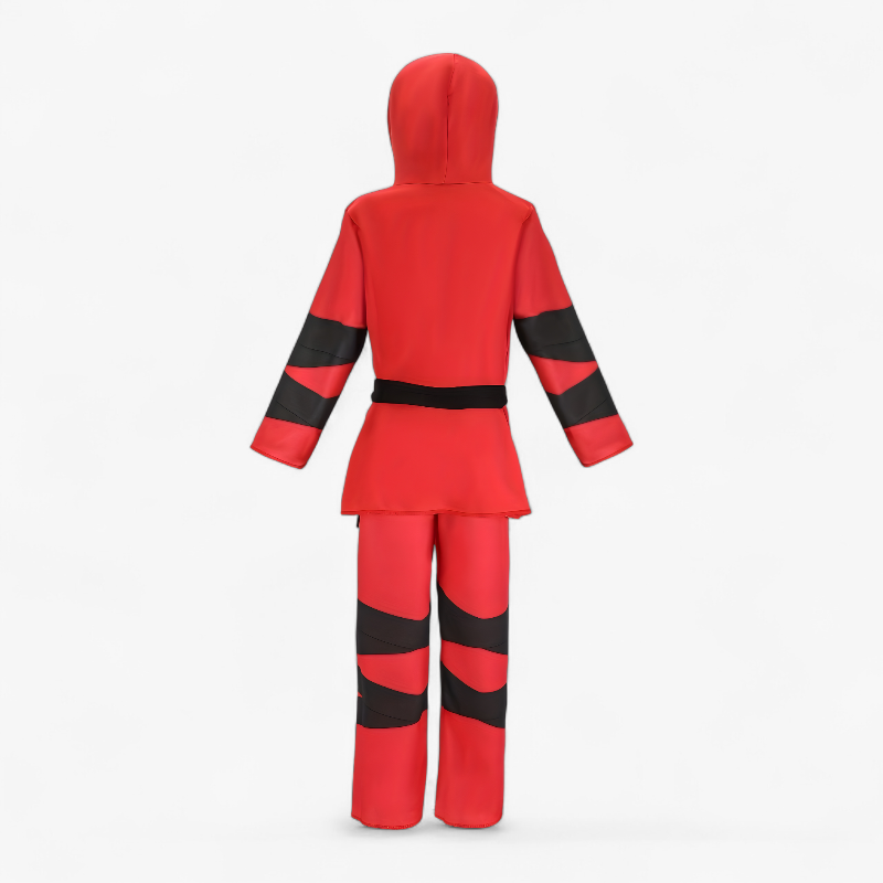 Kids Red Ninja Outfit for Dress Up Fun