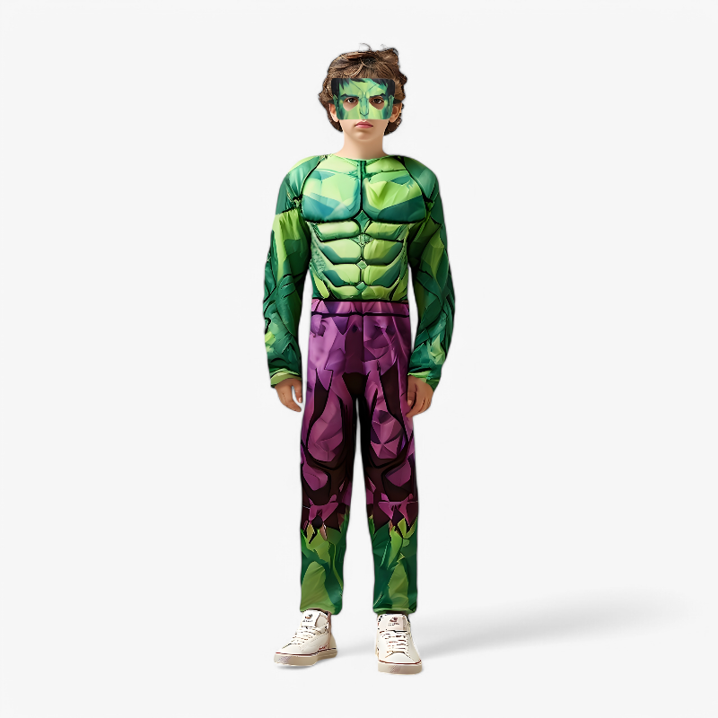 Kids Superhero Hulk Costume with Mask