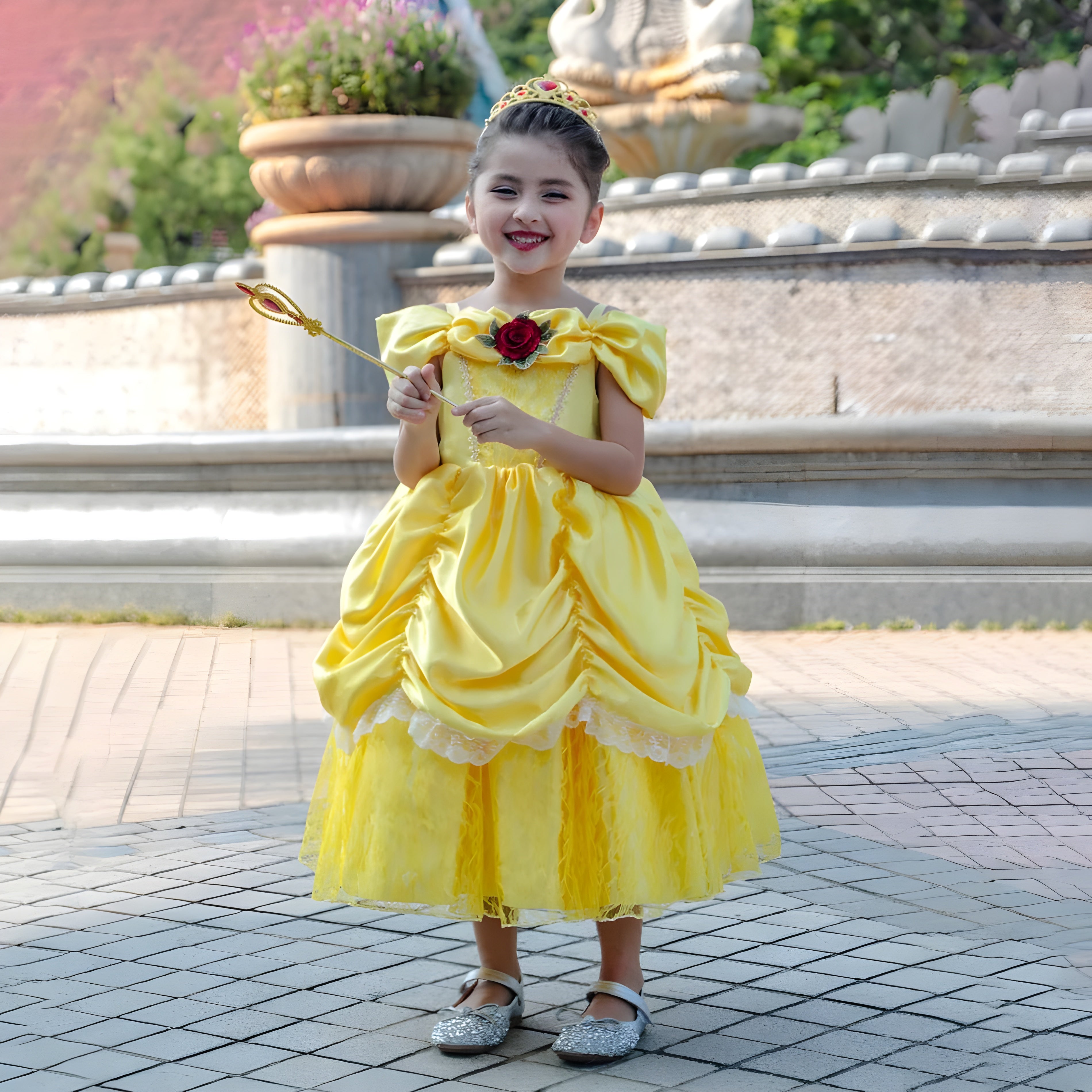 Magical Dress-Up Costume with Tiara and Wand
