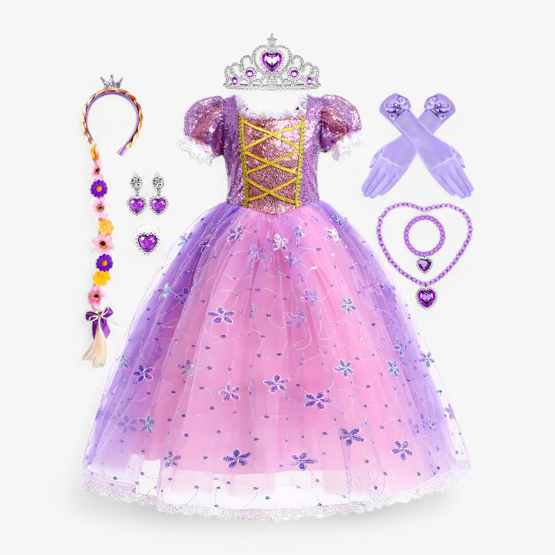 Magical Princess Costume Set with Crown and Accessories