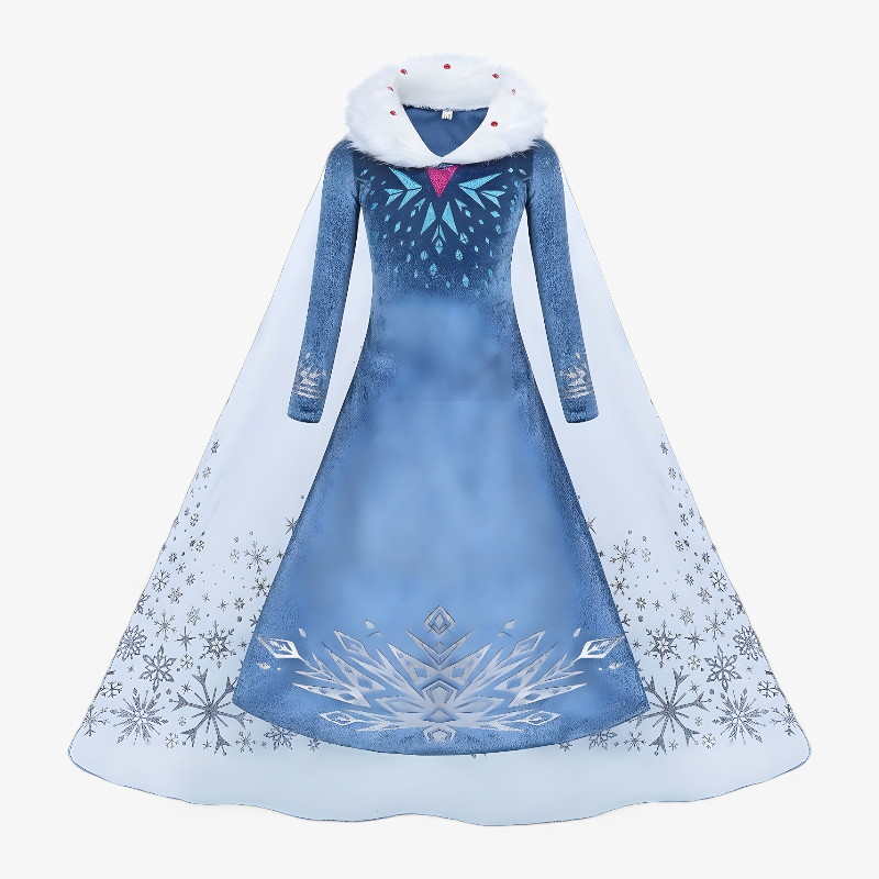 Magical Snow Princess Dress with Accessories