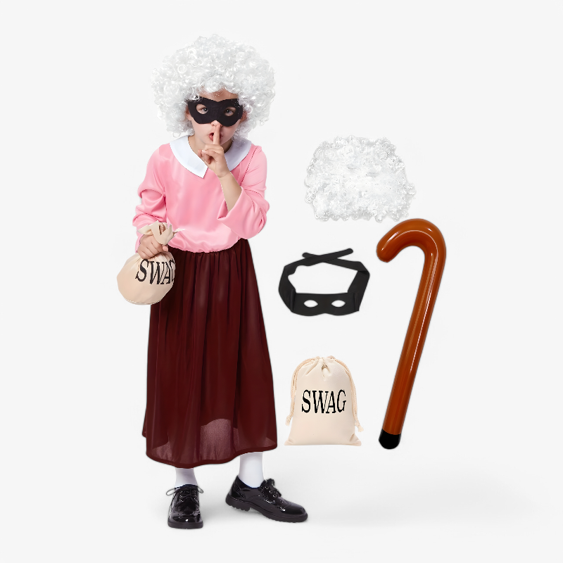 Mischievous Old Lady Costume for Kids