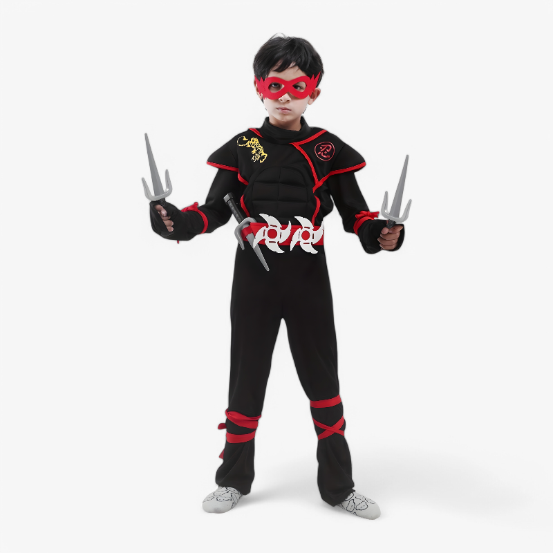 Ninja Costume for Kids with Mask and Swords