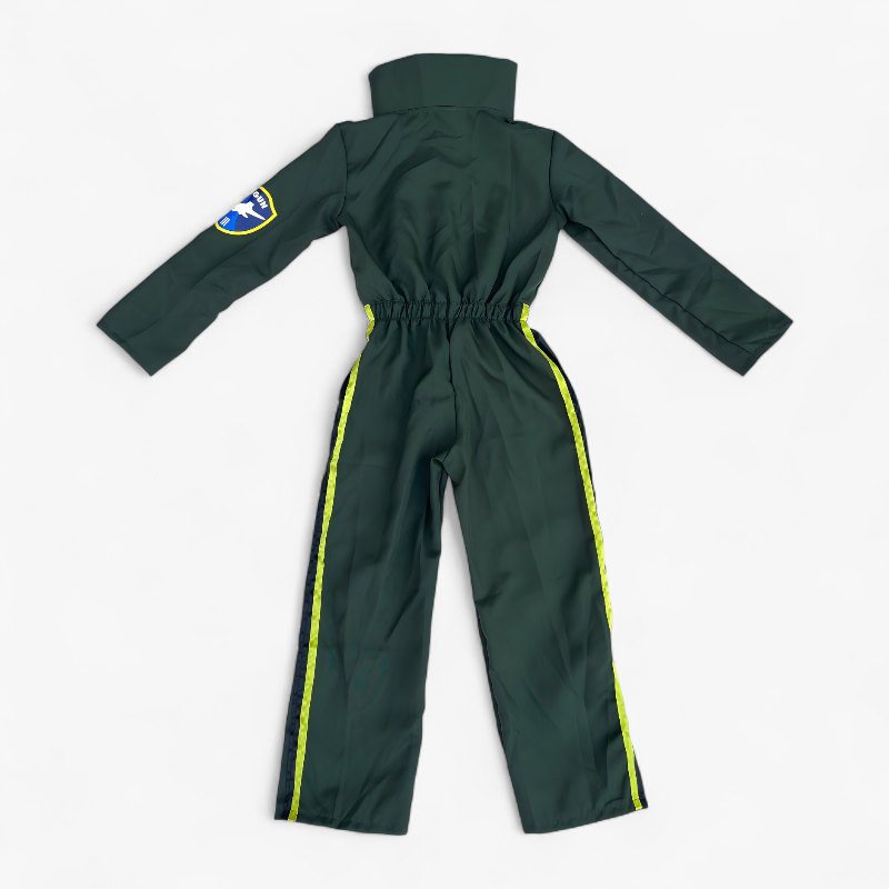 Pilot Costume for Kids with Emblems and Pockets