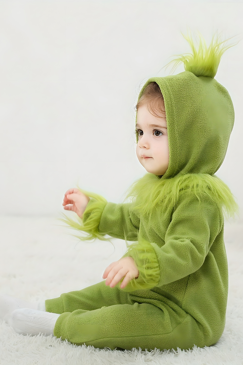 Playful Baby Grinch Costume with Hood
