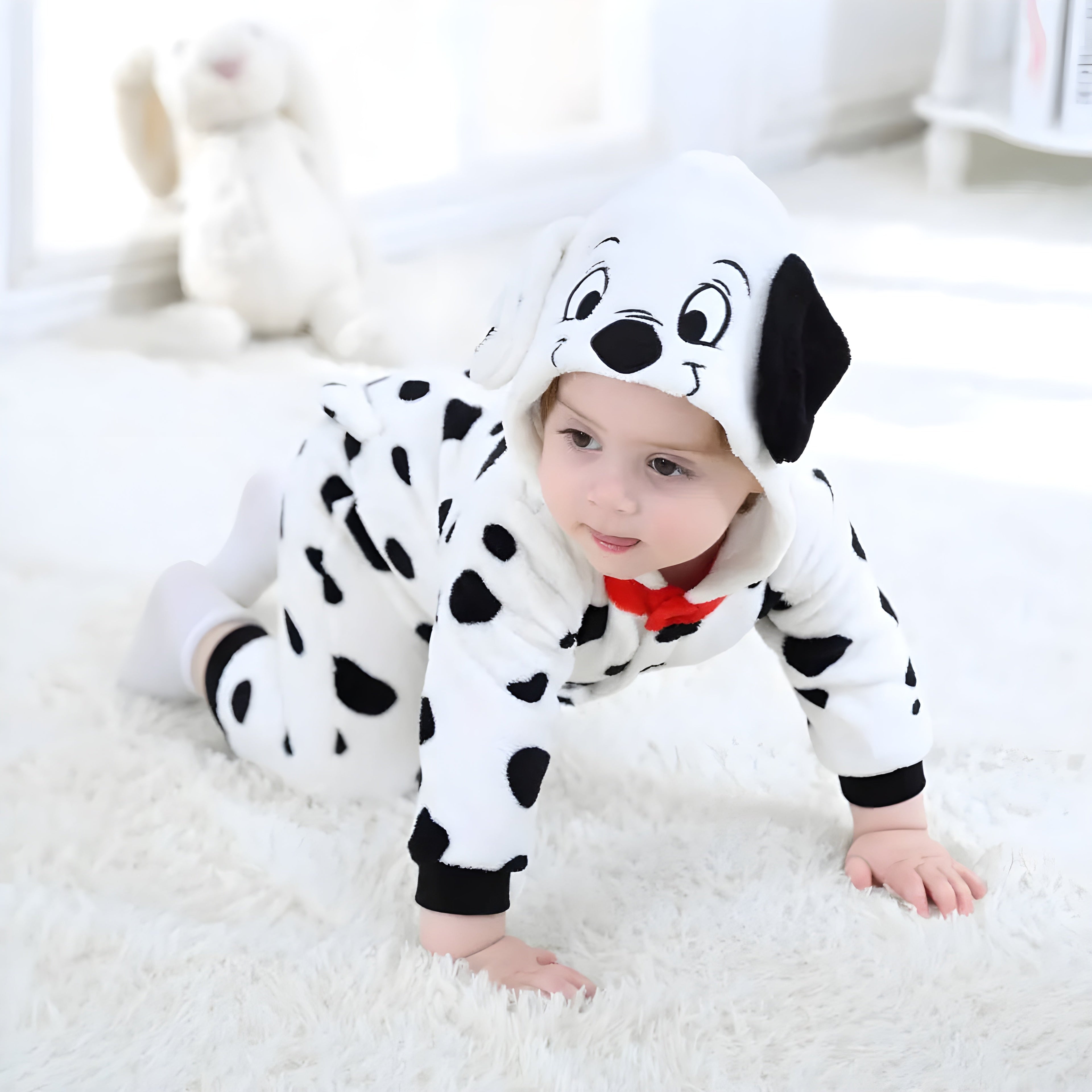 Playful Dalmatian Kids Onesie Outfit