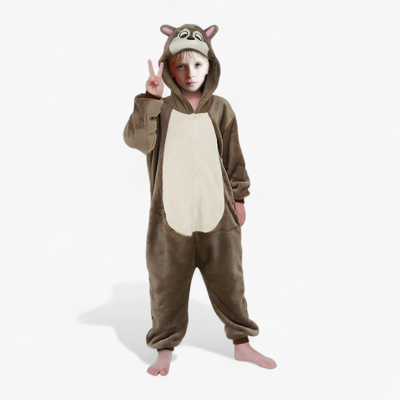 Playful Kids Squirrel Costume Outfit