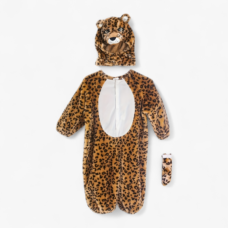 Playful Leopard Costume for Kids with Hat