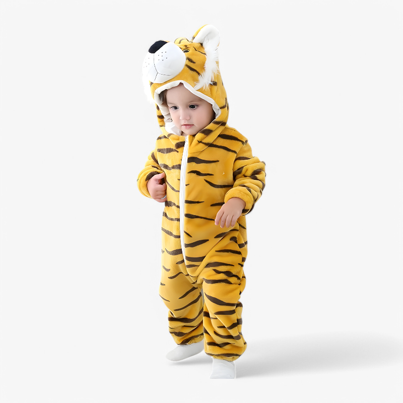 Playful Tiger Baby Costume for Winter Fun