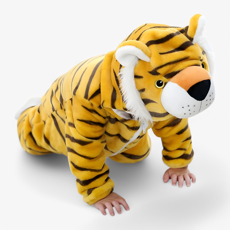 Playful Tiger Baby Costume for Winter Fun
