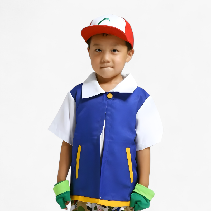 Pokémon Trainer Cosplay Outfit with Accessories