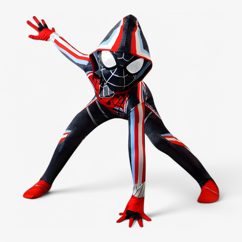 Superhero Costume for Kids with 3D Mask and Gloves