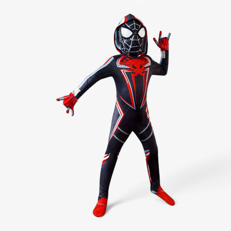 Superhero Costume for Kids with 3D Mask and Gloves