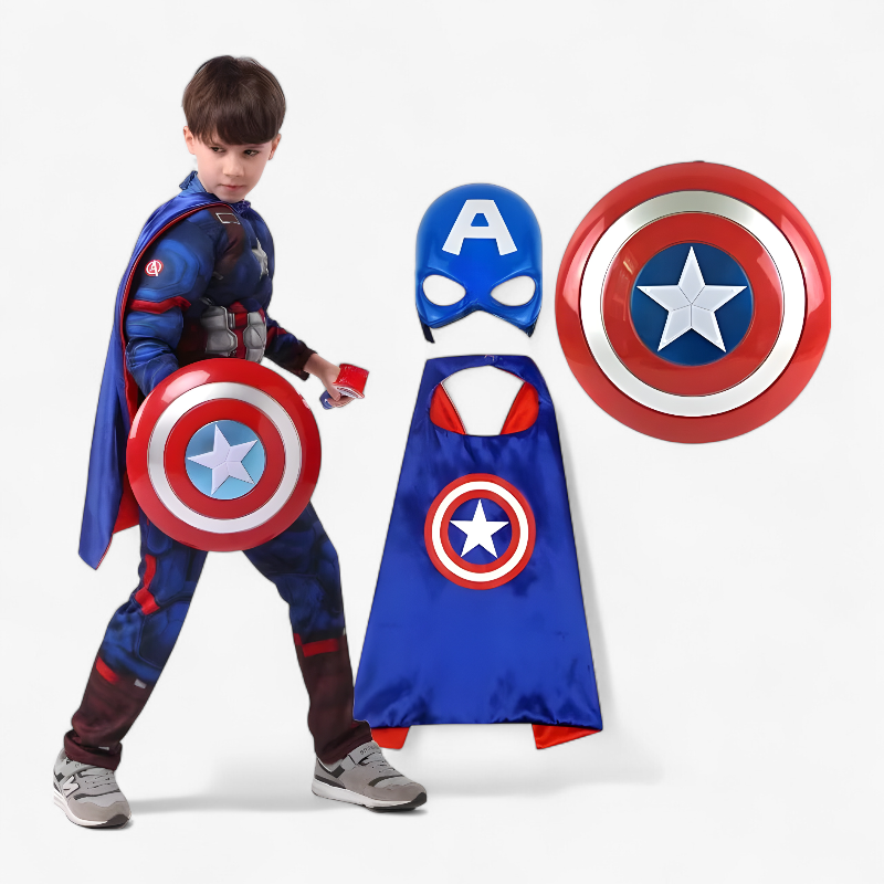 Superhero Muscle Jumpsuit with Accessories