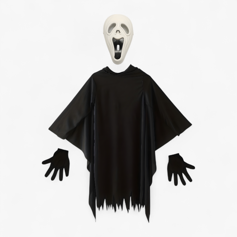 Terrifying Kids Ghost Costume with Accessories