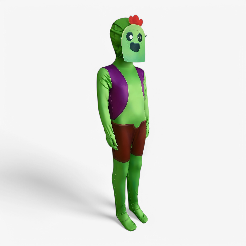 Vibrant Green Jumpsuit Costume for Kids