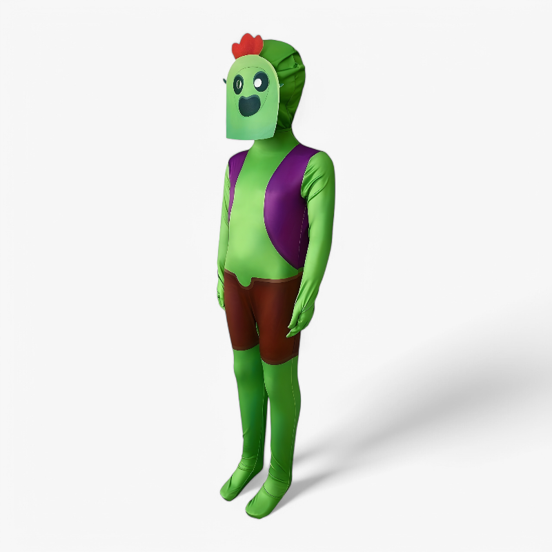 Vibrant Green Jumpsuit Costume for Kids