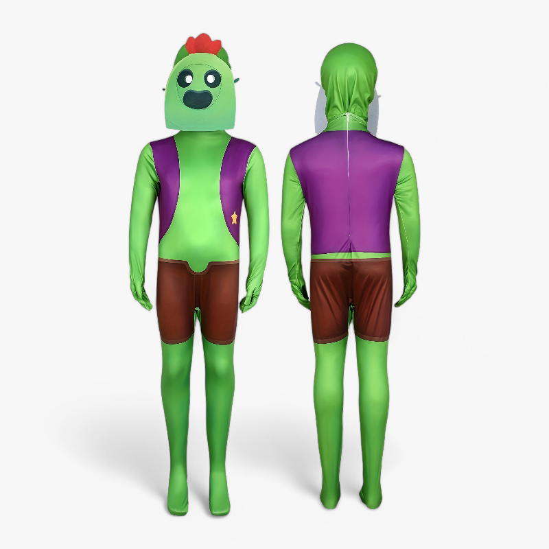 Vibrant Green Jumpsuit Costume for Kids
