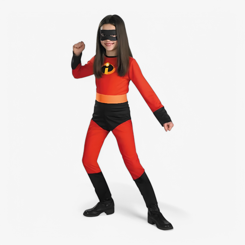 Vibrant Kids Superhero Costume with Mask