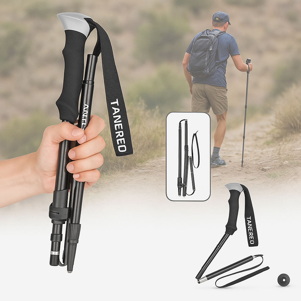 Hiking Poles Adjustable Foldable Sticks for Walking & Trekking - Image 6